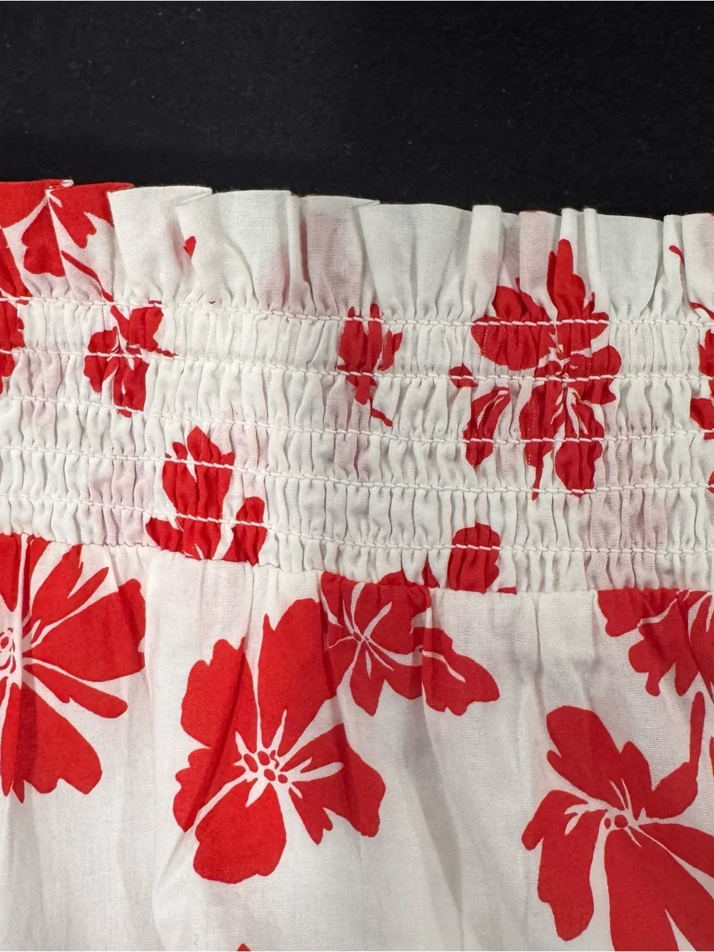 J. Crew Red Floral Mini Skirt on Cream - Picture 6 of 11